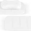 2 Pack Diatomite Soap Dish, Absorbent Soap Bar Holder Pad for Bathroom, Self-Dry Soap Saver Container (White)