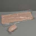 Wireless Keyboard and Mouse Combo, Full Size Silent Ergonomic Keyboard and Mouse, Long Battery Life, Optical Mouse, 2.4G Lag-Free Cordless Mice Keyboard for Computer, Mac, Laptop, PC, Windows(Pink)