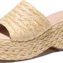 Ancomafio Platform Espadrille Sandals for WomenPlatform Slip on Wedges Slides Bohemia Sandals Flatform Open Toe Beach Sandals Outdoor