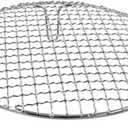 Barbecue Grill Net,BBQ Net for Grilling,Multi-Purpose SUS304 BBQ Grill Mesh, Round Barbecue Wire Rack,BBQ Grate/Steam Mesh for Camping Charbroil Outdoor Barbeque Backyards