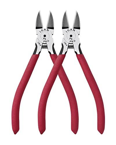 IGAN-P6 Wire Cutters Only 1-Pack 6-inch Ultra Sharp & Powerful Side-cutting Pliers with Longer Flush Cutting Edge, Ideal Wire Cutter for Crafts, Floral, Electrical & Any Clean Cut Needs