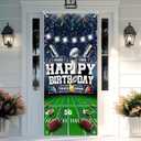 Football Happy Birthday Door Backdrop Banner American Football Victory Celebration Theme Door Decor for Football Fan Men Boys Girls Birthday Party Decorations Supplies 35.4x72.8in-BECKTEN