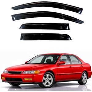 KPY Rain Guards Fit for 1994-1997 Honda Accord Sedan, Out-Channel Window Visors Vent Wind Deflectors 4PC, Car Accessories for 94-97 Accord (Sedan Only)