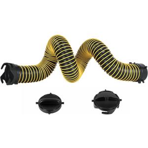 5FT RV Sewer Hose Extension, EXTREME Heavy Duty 24 Mil TPE Material for Abrasion Resistance and Crush Protection, Camper Sewer Extension Hose with Caps, Yellow
