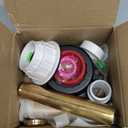 Freestanding Tub Drain Rough-in Kit, Bathtub Drain Kit with PVC Plastic Adapter and Brass Tail Pipes, Compatible with Freestanding Bathtub, Floor Mounted Bathtub and Copper Bathtub