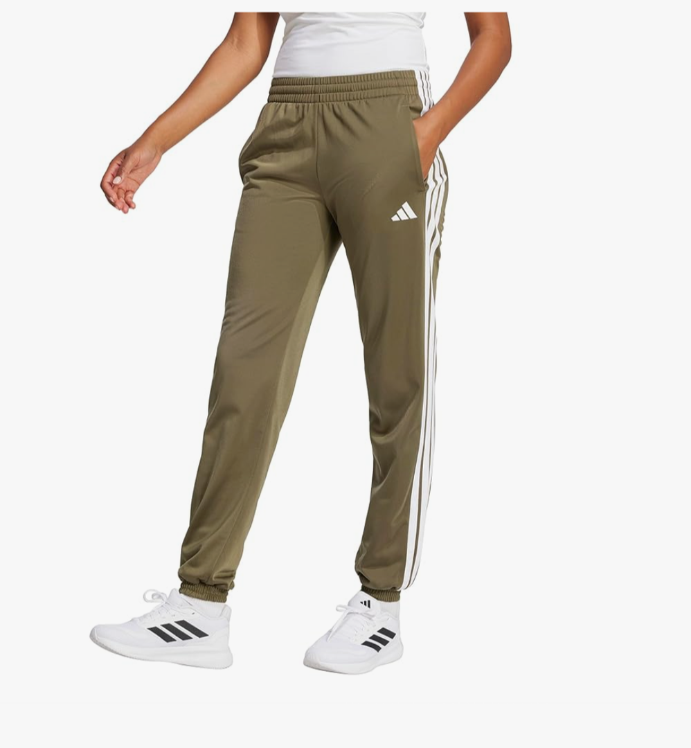 adidas Women's Tricot 3-Stripes Track Pants, L