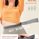 Natural Jade Cordless Heating Pad, Portable Foldable Period Heating Pads for Cramps, Soft Menstrual Heating Pad with 20PCS Jades, 3 Heat Levels, Comfort Massage Mode, Elastic Belt, Grey