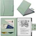 CoBak Premium PU Leather Case for 11" Kindle Scribe 3rd Gen 2025, Kindle Scribe Colorsoft, TouchPad D10, Folio Cover with Pen Holder, Auto Sleep/Wake, Card Slots & File Folders, Not for Remarkable