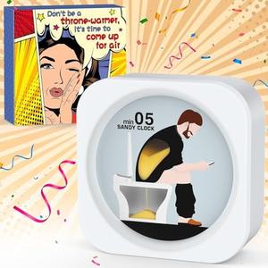 Toilet Sand Timer for Adults Men Gag Gifts - Toilet Sand Timer for Men Poop Timer Gifts for Husband Teen Boys Dad Funny Cool Gadgets Stuff Prank Santa Birthday Gift Ideas