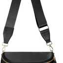 Pure Colour Crossbody Bag Bum Bag for Women,Spacious Purse Fanny Packs Belt Bag,Oversized Bum Bag (Colour Bum Bag-Black)