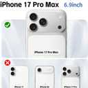 MINSCOSE Designed for iPhone 17 Pro Max Case [Full Camera Protection] [Compatible with Magsafe] Cute Translucent Matte Back Shockproof Protective Phone Cover for Women Girls-Gray