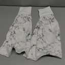 Giwawa White Marble Kitchen Hanging Towel, Black Textured Marbling Hand Tie Towels with Hook & Loop Set of 2, Elegant Granite Stone Surface Soft Tea Bar Dish Towel for Bathroom Laundry Room Decor