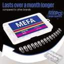 2 x MEFA Nail Tips, Medium Almond 15 Sizes, 600 Pcs Pre-shaped Half Matte Full Cover Acrylic Nail Tips Press on Nails for Nail Extension Home DIY Salon Manicure