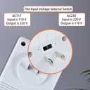 50W Voltage Converter Power Converter, Travel Adapter AC110V/120V to 220V/240V Step-Up&Down Voltage Converter (Applicable Electrical Appliance: <50w)