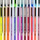 Marvy Uchida Le Pen Flex - 24 Colors - Colored Calligraphy Pens for Journaling - Quick Drying, Smudge-Proof Brush Markers for Hand Lettering, Drawing, Journals, and Planners