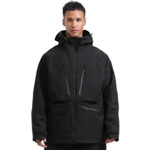 GSOU SNOW Snowboard Jacket Womens Ski Jacket Mens Snow Coat Baggy Waterproof Insulated Winter Hooded Mountain Coats