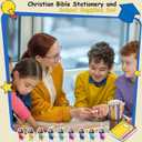 Yexiya 96 Pcs Easter Christian Bible Verse Pencils Bulk Include 48 Bible Verses Pencils 48 Religious Jesus Erasers Inspirational Christian Church Gifts for Sunday School Church Easter Party