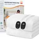 Heated Mattress Pad California King Size with Dual Zone Control, 12 Heat Settings, 1-12H Timer, Preheat & Memory Function, Machine Washable Electric Bed Warmer, ETL & FCC Certified