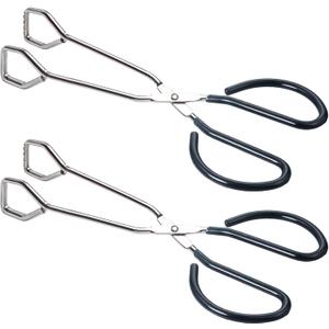 10-Inch Heavy Duty Stainless Steel Kitchen Scissor Tongs, Set of 1