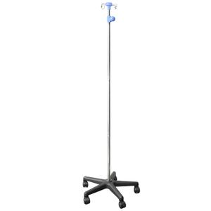 HealthSmart Rolling IV Pole Stand Heavy Duty Stainless Steel, Adjustable 43.378.7 Height, 4-Prong IV Bag Holder, 5 Caster Wheels, Easy Assembly, 45 lb Capacity, Medical & Home Care