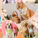 Abbylike 100 Pcs Easter Dog Bandanas Bulk Bunny Egg Carrot Bandanas for Dogs Triangle Kerchief Bibs Scarf Set for Pet Costume Easter Photo Props Accessories Pet Shops, 25 Styles (25.6 x 17.7 x 17.7)