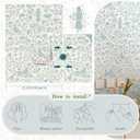 Peel and Stick Wallpaper Modern Beige and Blue Bird Wall Paper Self Adhesive Removable 17.3" x 393" Blue Botanical Wallpaper Boho Contact Paper for Bathroom Bedroom Art Decor Vinyl Roll