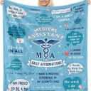 Medical Assistant Gifts, Medical Assistant MA Week Gift, MA Students Throw Blanket 60"X 50" Inch, Medical Assistant Appreciation Gift for Women, Christmas Birthday Gift Ideas for Coworker