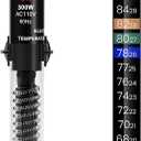 AQUANEAT Aquarium Heater, 300W Fish Tank Heater, Adjustable Submersible Water Thermostat with Thermometer