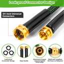 Garden Hose 50ft, Non-Expanding Flexible Hose with 10 Function Nozzle, Lightweight, Kink Free, Sturdy, Leak-Proof, Portable, Water Hose 50ft for Outdoor, Yard, Lawn, Car Wash and Camper Use