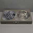 Jovrun Elevated Dog Bowls for Medium Large Size Dogs, Non-Slip Dog Feeder with 1*Stainless Steel Dishes & 1*Slow Feeder Bowl, 5 Heights Adjustable Raised Bowls to 3.15″-8.66″-9.84″-11.02″-12.2″