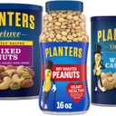 PLANTERS Deluxe Salted Whole Cashews, Party Snacks, Plant-Based Protein, Quick Snack for Adults, After School Snack, Roasted Cashew Flavored with Sea Salt, Bulk Nuts, Kosher, 1 lb 2.25oz Canister