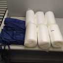 Outdoor Chair Cushions Set of 6: Waterproof & Fade Resistant Seat Cushion for Patio Furniture - 19 x 19 x 2 Inch Chair Pads with Ties and Hidden Zipper - Patio Chair Cushion Replacement, Navy