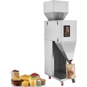 VEVOR Particle Filling Machine 0.022-2.2 lbs/10-1000g, Automatic Weighing Filling Machine with Foot Pedal, Weigh Filler Machine for Beans Seeds Grains Tea Candy Granular Packing
