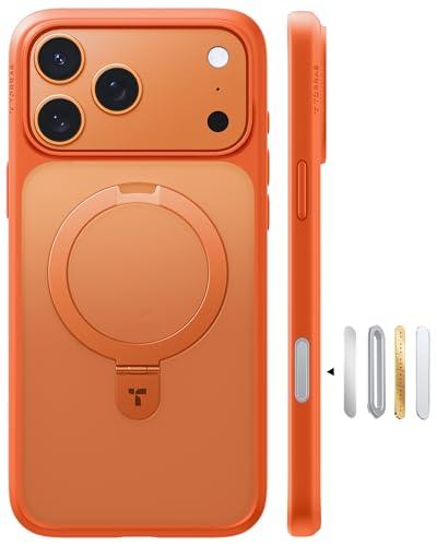 TORRAS for iPhone 17 Pro Max Case with Stand, Camera Control Button, Fit for MagSafe, Military Grade Protection, Translucent Slim Soft Edge Case for iPhone 17 Pro Max 6.9", Orange