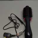 Hair Dryer Brush Blow Dryer in One, Upgraded 4 in 1 Hair Dryer and Styler Volumizer with Negative Ion Anti-frizz Ceramic Titanium Barrel Hot Air Hair Straightener Brush (Black/Pink)