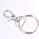 Healifty Toy Pets 50 Sets Dog Tag Clip Pet ID Tag Holder DIY Keychain Keyring Lobster Clasp Key Ring Chain Holder for Cats Dog Collar Harnesses Metal Key Ring