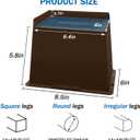 ANNKUT Bed Risers 6 Inch Heavy Duty,Oversized Couch Risers, Extra Wide Furniture Risers for Sofa Table Desk Headboard Chair Lifting,Rectangle Risering Blocks Support 6000 lbs(6 Pack Brown)