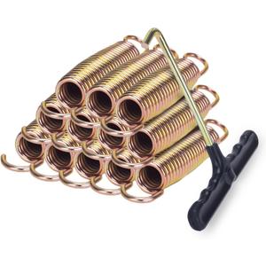 Trampoline Springs Replacement 3.5" to 8.5" Galvanized Steel Heavy Duty High Tensile Universal Trampoline Accessories with T-Hook Tool, 12 to 48 Pack