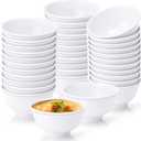 Tioncy 36 Pcs Bowls Set Unbreakable Dessert Soup Salad Bowls for Pasta Cereal Soup Dishwasher Safe (10 oz,White)