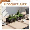 AceOrbit 24" Large Long Wooden Dough Bowl, Spring Decorative Wooden Tables Centerpiece Tray, Riser Rustic Dough Bowl, Modern Farmhouse Centerpiece Tray for Table Living Room Dining Gift(Black)