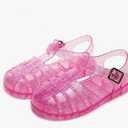 Toddler Girls Jelly Sandals Soft Rubber Sole Closed Toe Beach Summer Shoes Princess Flat 25