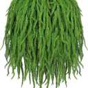 Suncalla 12 Pcs Amaranthus Artificial Flower Faux Amaranthus Hanging Plants for Wedding Arch DIY Bouquet Garland Preserved Wisteria Floral Arrangement Photo Props Party Supplies (Dark Green,24 Inch)