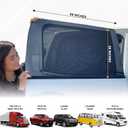 EcoNour Car Rear Window Screens (2 Pack) | Stretchable & Breathable Car Side Window Sun Shades for Sun Protection | Breathable Window Shades for Privacy Blackout | (XXL 48"x26")