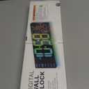 16.5" Large Digital Wall Clock: 11 RGB Color LED Display with Remote Control, Auto DST, Temperature & Date, Big Number Wall Clock for Seniors, Classroom, Office, Gym, Home Decor Black