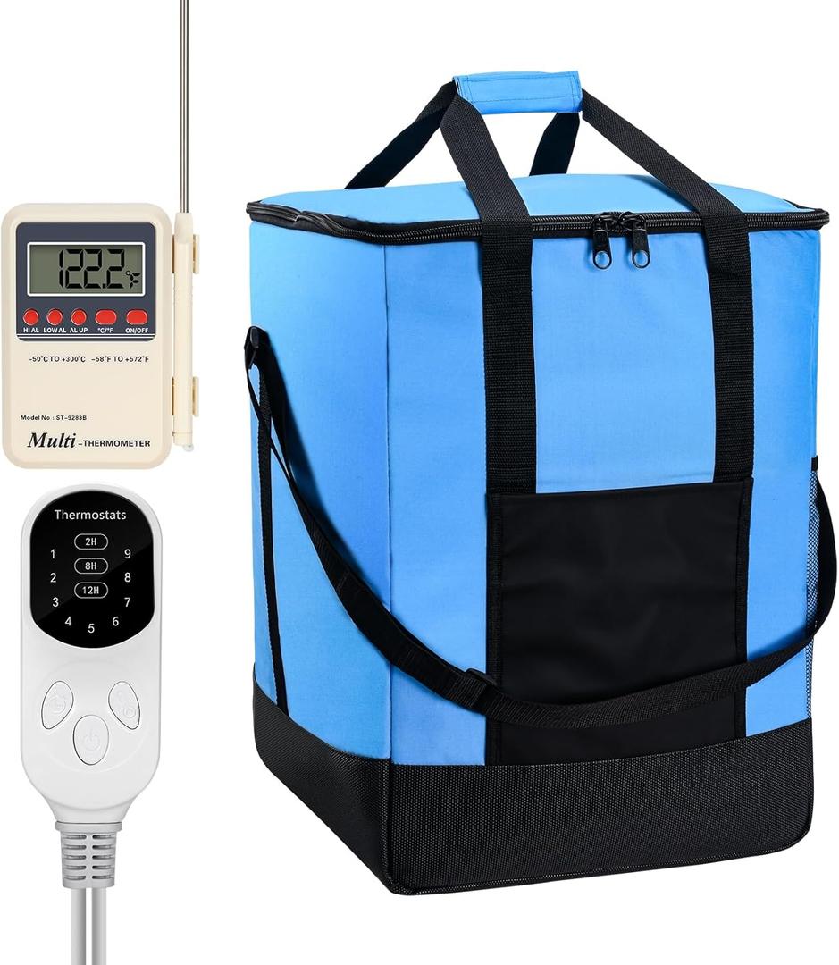 Bed Bug Heater with Timer & Thermometer, Non-Chemical, Pet & Human Safe, Extra Heating Pad Included, for Home, Travel, and RV Use