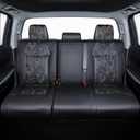 Carlimeki Leather Seat Covers Custom Fit for Tundra 2014-2021 CrewMax SR, SR5, Limited, Platinum, 1794 Edition, TRD Pro, Capstone - Premium Faux Leather Fully Covered - Camo Black