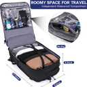 Mens Travel Backpack 40L, TSA Approved Carry On X-Large Backpack with USB Charging Port Durable Water-resistant Convertible Duffle Luggage Bag Large Weekender Bag Daypack Fits 17.3 Inch Laptop