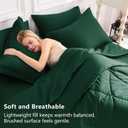 CozyLux Queen Comforter Set Emerald Green - Bed in a Bag Queen Size 7 Pieces, Luxury Soft Bed Set for All Seasons, Bedding Set with Down Alternative Comforter, Sheets, Pillowcases & Shams