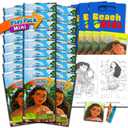 Disney 24 Moana Mini Party Favors Set for Girls, Kids - Bundle with 24 Moana Grab n Go Play Packs with Coloring Pages, Stickers, Goodie Bags, More (Moana Birthday Party Supplies and Decorations)