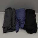 Neer 3 Pack Women's Maternity Pants Over The Belly Loose Pregnancy Pants Stretchy Lounge Wide Leg Trousers with Pockets (Large, Dark Blue, Dark Gray, Black)